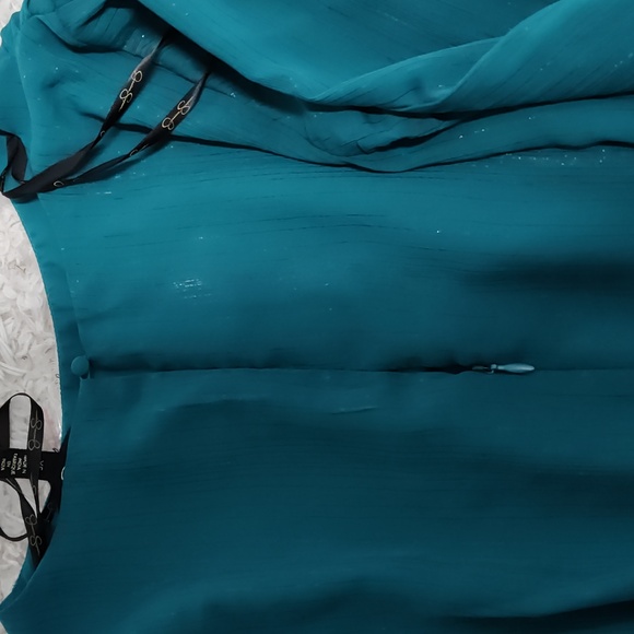 Jessica Simpson Womens Amella Slit-Sleeve Dress . Ocean Depths XS - Picture 11 of 12